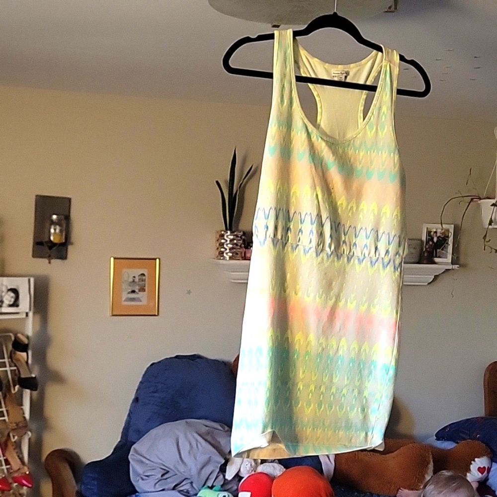 American Eagle neon accented tank, mini Dress